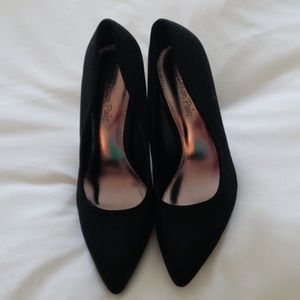 Dream Paris Black Suede Stiletto Heels